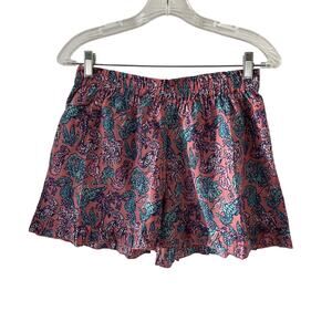 Simply Southern Seahorses & Coral Ruffles Elastic Waist Shorts SZ XS NWT Beach